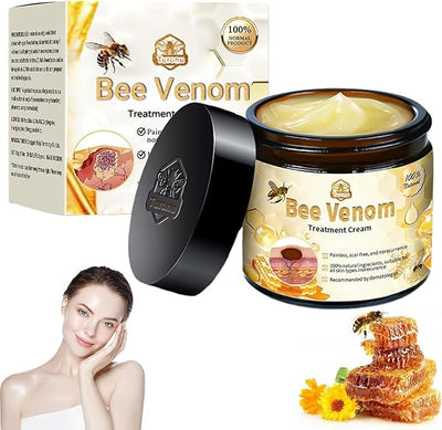 Bee Venom Skin Treatment Cream, Professional Bee Venom Treatment Cream, Bee Venom Cream for Removing and Repair, Natural Bee Venom Treatment Cream for All Parts of The Body