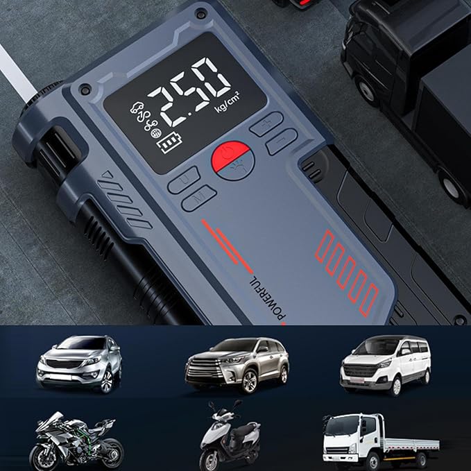 Portable Car Jump Starter with Digital Display